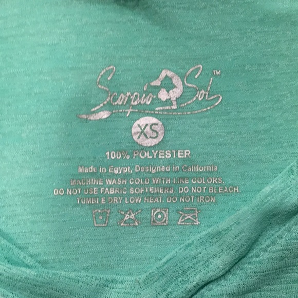 Scorpio Sol XS sea foam green yoga shirt sheer - Picture 3 of 3